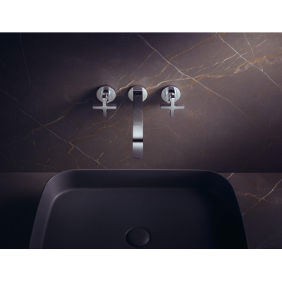 AXOR Citterio jeu de finition couleur pour robinet mural avec poignée en croix sans rosace 22 cm chrome