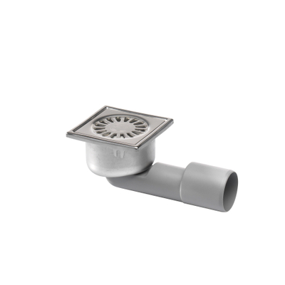 Van den Berg Siphon de sol inox sortie latérale et verticale 40mm 10x10cm