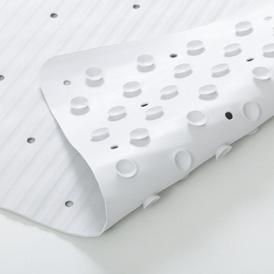 Sealskin Ribb Douchemat - 55x55cm - Antislip - inclusief - zwarte haak - Wit