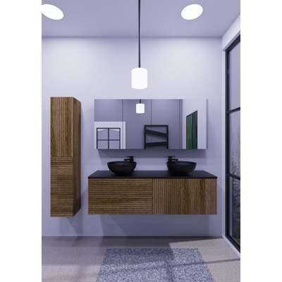 Arcqua Ridge Meuble bas - 80x45.5x45cm - 1 tiroir - push to open - mdf plaqué - chêne café