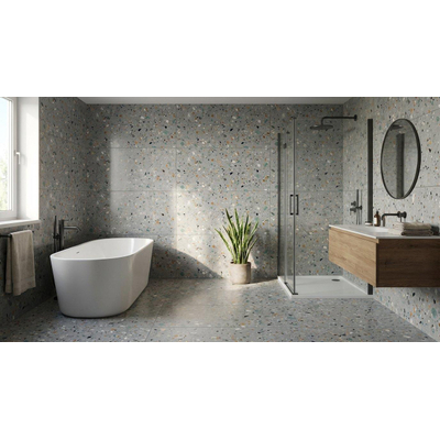 Terravito Hovano Carrelage sol et mur - 60x120cm - rectifié - gris mat