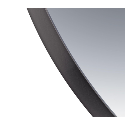 Saniclass Retro Line Miroir rond 100cm cadre Noir mat