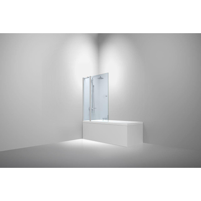 Van Rijn Products ST02 Paroi de baignoire - 120x150cm - incl traitement du verre - chrome