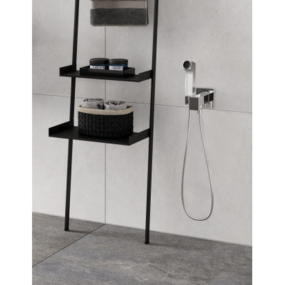 Hansgrohe Bidette bidet handdouche - 1jet e ecosmart v. warm waterm. Porter douchehouder en doucheslang 125cm - brushed black chroom