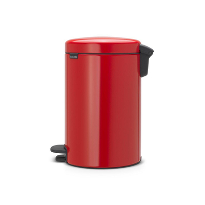 Brabantia NewIcon Poubelle à pédale - 12 litres - seau intérieur en plastique - passion red