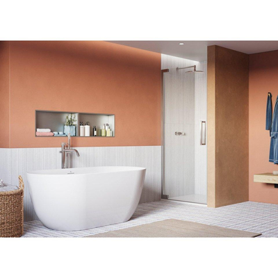 Crosswater Asura Porte de douche - 80cm - porte pivotante - sans poignée - inox poli