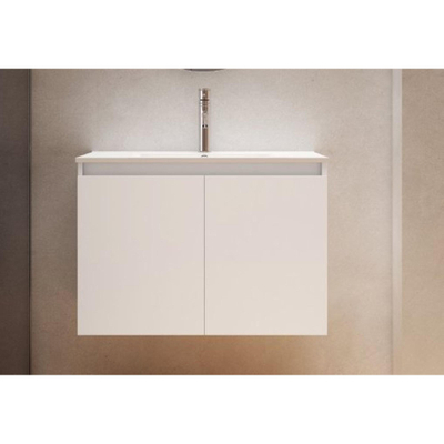 Saniclass Chaci Badkameronderkast - 60cm - 2 deuren - greeploos - mat wit