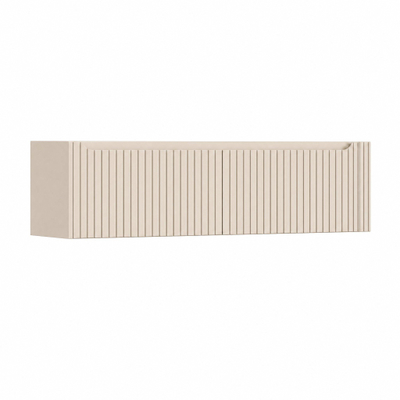 H&R Badmeubelen Juice Wastafelonderkast - 160x45x40cm - rechterhoek afgerond - 2 lades - geïntegreerde greep - Merino