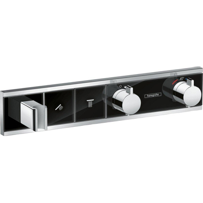 Hansgrohe RainSelect partie de finition pour robinet de douche encastré thermostatique pour 2 voies avec support de douchette 45.6x90cm noir/chrome