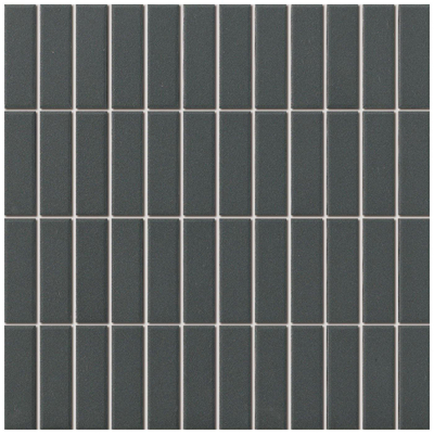 The Mosaic Factory London Carrelage mosaïque rectangulaire 7.3x2.3x0.6cm pour le sol pour l'intérieur et l'extérieur céramique noir