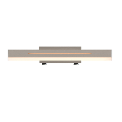 Nordlux Otis 40 wandlamp 40x7.5x14.6cm IP44 Incl. 9.5W LED 3000K Nikkel geborsteld