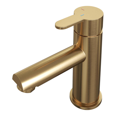 Brauer Gold - Édition Ensemble de robinet mélangeur à poser - bas - modèle d - PVD - or brossé