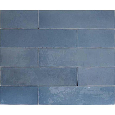 SAMPLE Ceralto Tavola Core Carrelage mural 6x25cm 10mm pâte blanche Bleu Lumiere