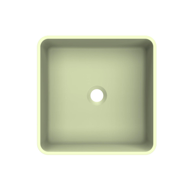 Arcqua Case vasque à poser - carrée - 37x37cm - vert pastel mat