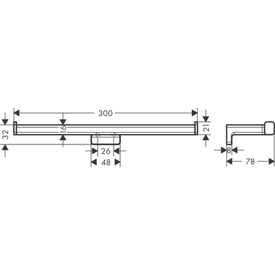 Hansgrohe AddStoris Q closetrolhouder dubbel - mat zwart