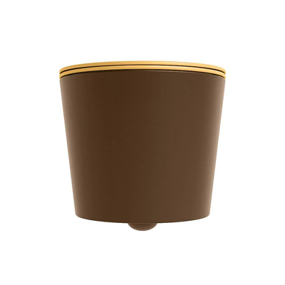 Mondiaz LAVIE WC suspendu – sans bride – 36 x 53 cm – avec abattant softclose – Rust (brun), abattant Ocher (jaune)