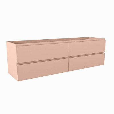 Mondiaz HAY wastafelonderkast - 170x45x50cm - 4 lades - uitsparing midden - softclose - Rosee