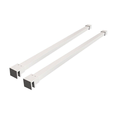 Wiesbaden Slim set barres de stabilisation 120 cm pour douches à l'italienne autoportantes mat blanc