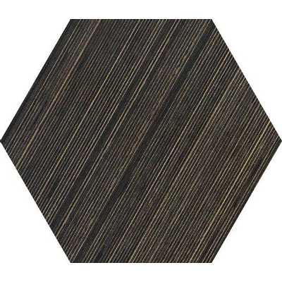 Douglas Jones Textures Vloer- en wandtegel hexagon 24x28cm 10mm R10 porcellanato Wenge