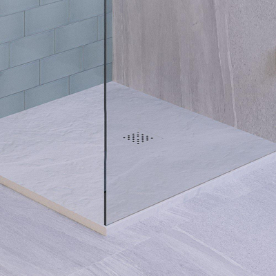 Afvoerrooster - 13x13x1cm - wit mat TWEEDEKANS
