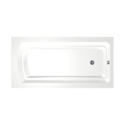 Xenz Bodysize Ligbad - 180x90x48 - afvoer uiteinde - acryl - wit