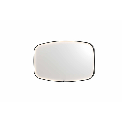 INK SP31 miroir - 140x4x80cm contour en cadre en acier incl dir LED - chauffage - changement de couleur - dimmable et interrupteur - métal noir brossé
