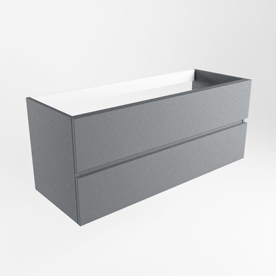 Mondiaz VICA Meuble sous vasque - 120x45x50cm - 2 tiroirs - softclose - 1 découpe gauche - Plata