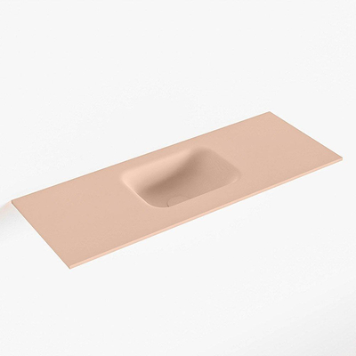 Mondiaz LEX Fontein - 80x30x0.9cm - wasbak midden - zonder kraangaten - voor toiletmeubel - Solid surface - Rosee