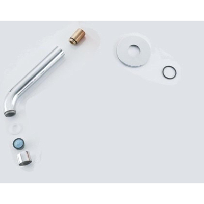 FugaFlow Eccelente Ensemble robinet de baignoire Acces - bec - 22cm raccourcissable - flexible lisse - douchette à main - corps encastré - support mural - chrome