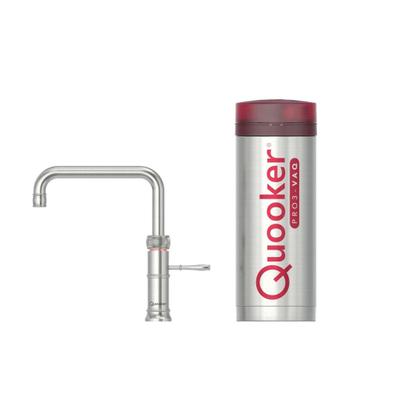 Quooker BE Classic Fusion Square robinet d'eau bouillante - bec pivotant - réservoir PRO3 - Eau chaude / eau bouillante - inox