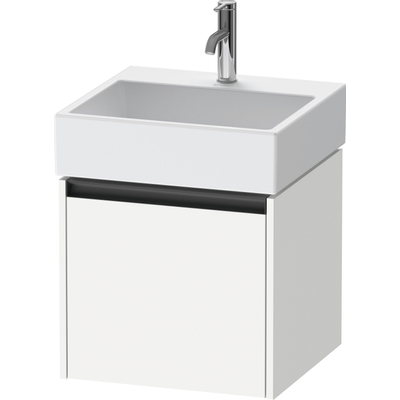 Duravit Ketho 2 meuble sous-lavabo avec 1 tiroir 48.4x46x44cm avec poignée anthracite blanc mat