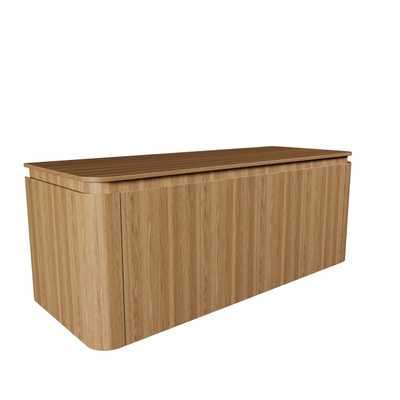 Saniclass Terra Ensemble meuble de salle de bain - 120x42x45,5 cm - plan Sandwood (chêne clair) - 2 tiroirs - Sandwood (chêne clair)