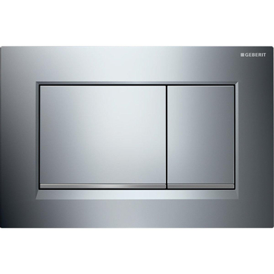 Geberit Sigma20 bedieningsplaat - 2-toets spoeling - rechthoekige knoppen - glans chroom/mat chroom/glans chroom - dualflush - hoogglans chroom