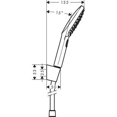 Hansgrohe Raindance Select E Badset - 120 - 3jet - met doucheslang - 160 cm wit/chroom - wit chroom