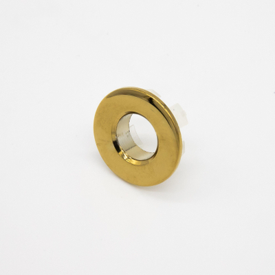 Fortifura Calvi luxe overloopring - 3cm - geschikt voor wastafels - Geborsteld Messing PVD (Goud)