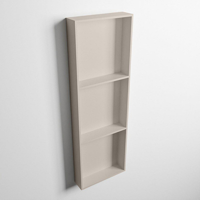 Mondiaz Easy nis 29.5x89.5x8cm voor Inbouw/opbouw 3 open vakken Solid surface Linen/Linen