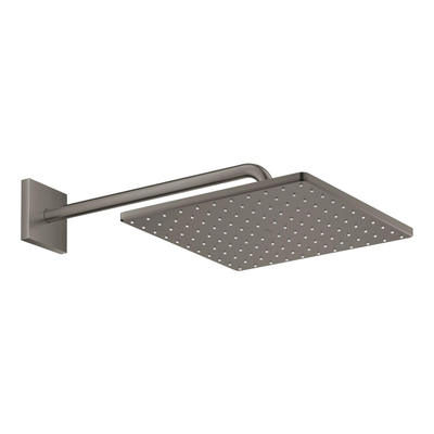 GROHE Rainshower Mono 310 Cube Douche de tête - 31x31cm - 1 type de jet - bras mural 42,2cm - graphite dur brossé