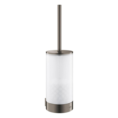 GROHE Selection Toiletborstelhouder - wandmontage - rond - open - brushed hard graphite