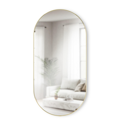 Umbra Hubba Miroir - 45x91x4cm - forme pilule - or