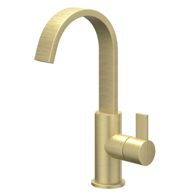 IVY Pact Mitigeur de lavabo - sur plage - bec cascade orientable - coldstart - Or brossé mat PVD