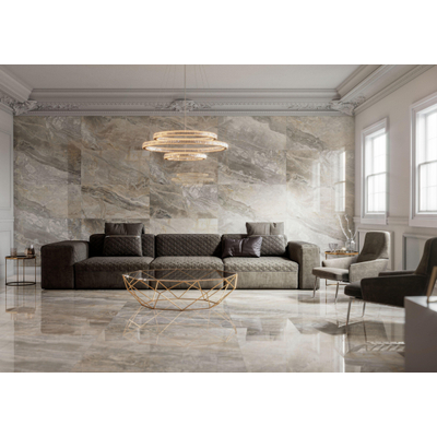 Cifre Ceramica Luxury carrelage mural et de sol - 60x120cm - rectifié - aspect pierre naturelle - beige poli (beige)