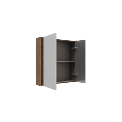 Saniclass Holz Pure armoire de toilette – 60 x 63 x 16 cm – Noyer pur
