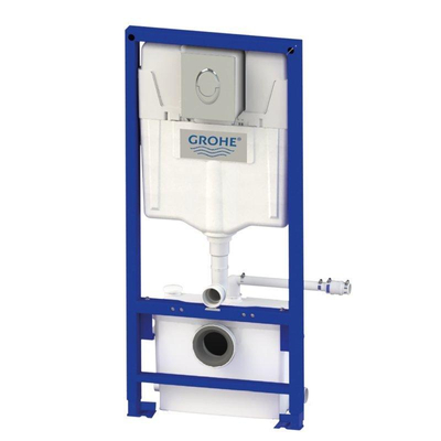 Sanibroyeur Saniwall Pro élément encastré avec panneaux en verre incl. broyeur de matières fécales avec plaque de commande Grohe chromée excl. toilette