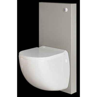 Sanibroyeur Comfort box wandcloset met vermaler - betongrijs montageframe/box - inclusief afneembare soft-close zitting - glans wit