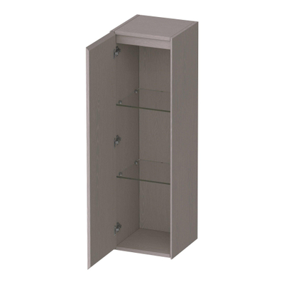 BRAUER Inspire hoge kast 120 met 1 deur greeploos linksdraaiend Timber Greige SHOWROOMMODEL