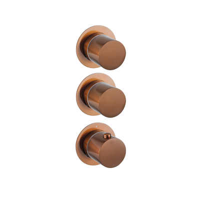 Fortifura Nebbio Robinet thermostatique encastré - 2 voies - extensible à 3 ou 4 voies - cuivre brossé PVD