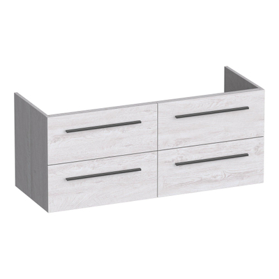 BRAUER Trust meuble sous-lavabo 120 sans poignées rapportées 4 tiroirs softclose et 2 découpes pour siphon - Forest Seashell