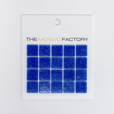 ÉCHANTILLON The Mosaic Factory Amsterdam carreau mosaïque 2x2x0.4cm pour mur et sol pour intérieur et extérieur carré Verre Bleu Foncé