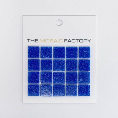 SAMPLE The Mosaic Factory Amsterdam Carrelage mosaïque - 2x2x0.4cm - pour mur et sol pour intérieur et extérieur carré - verre foncé bleu
