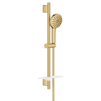 Grohe Vitalio Joy Glijstangset - 60cm - ronde handdouche - 3 straalsoorten - brushed cool sunrise (goud)